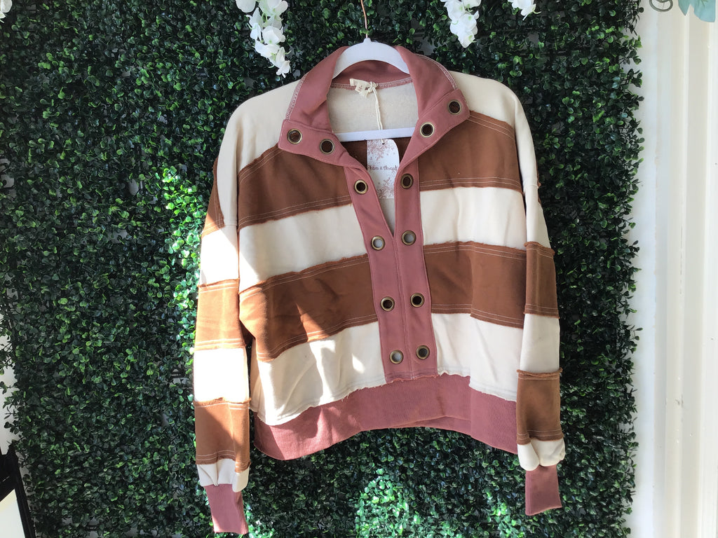 Striped Grommet top