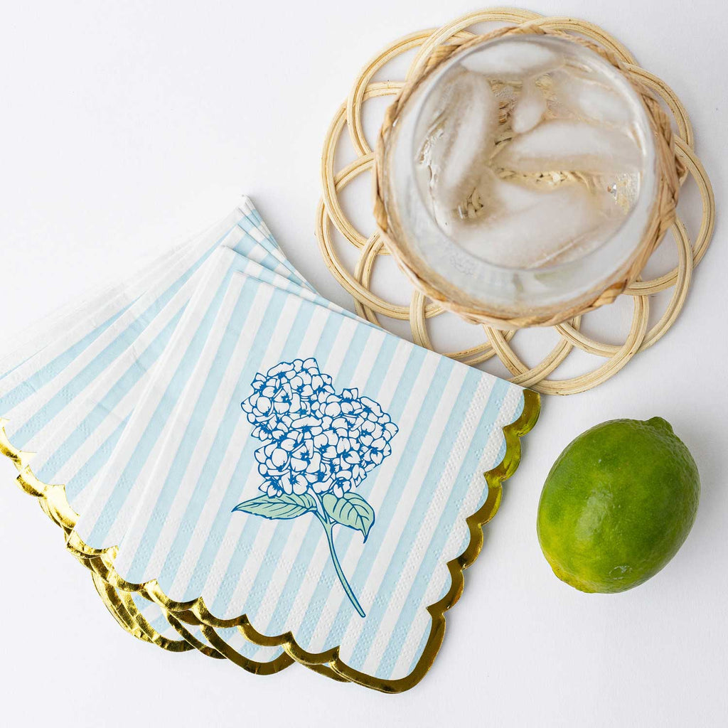 Hydrangea Paper Cocktail Napkin Set