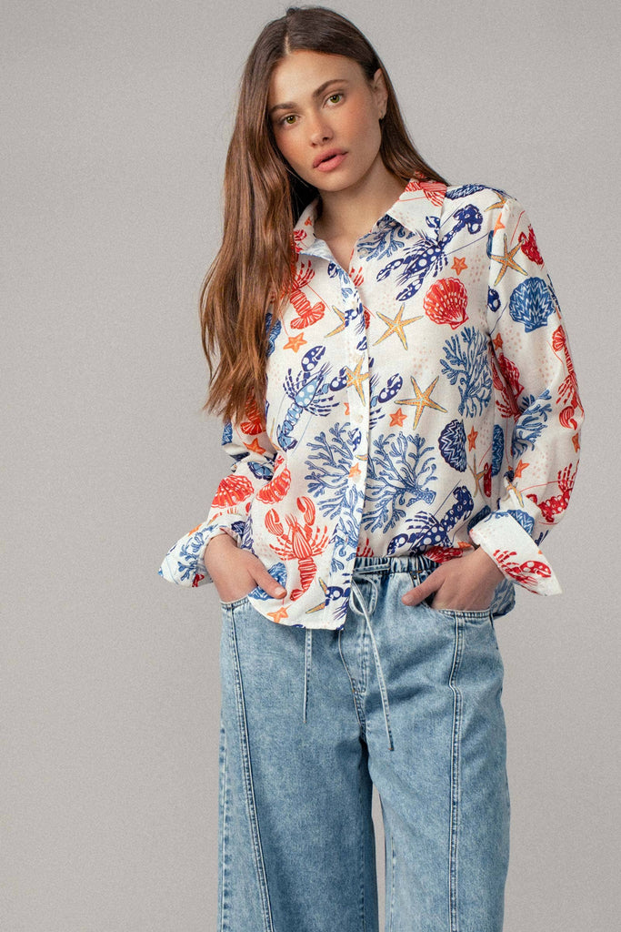Beach Life Relaxed Button up