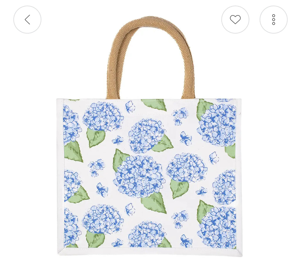 Hydrangea Canvas Tote