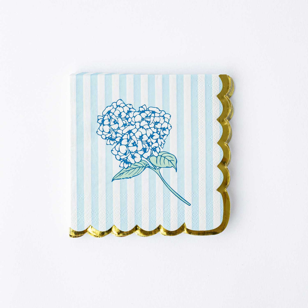 Hydrangea Paper Cocktail Napkin Set