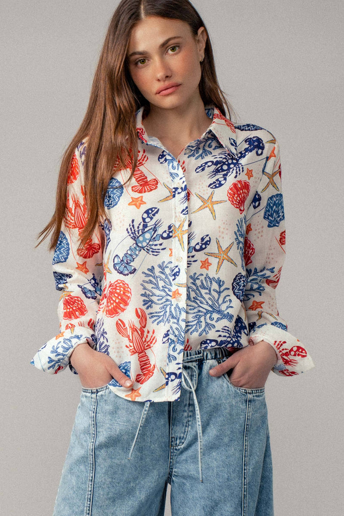 Beach Life Relaxed Button up