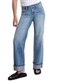 Britney Wide Leg Cuff Denim