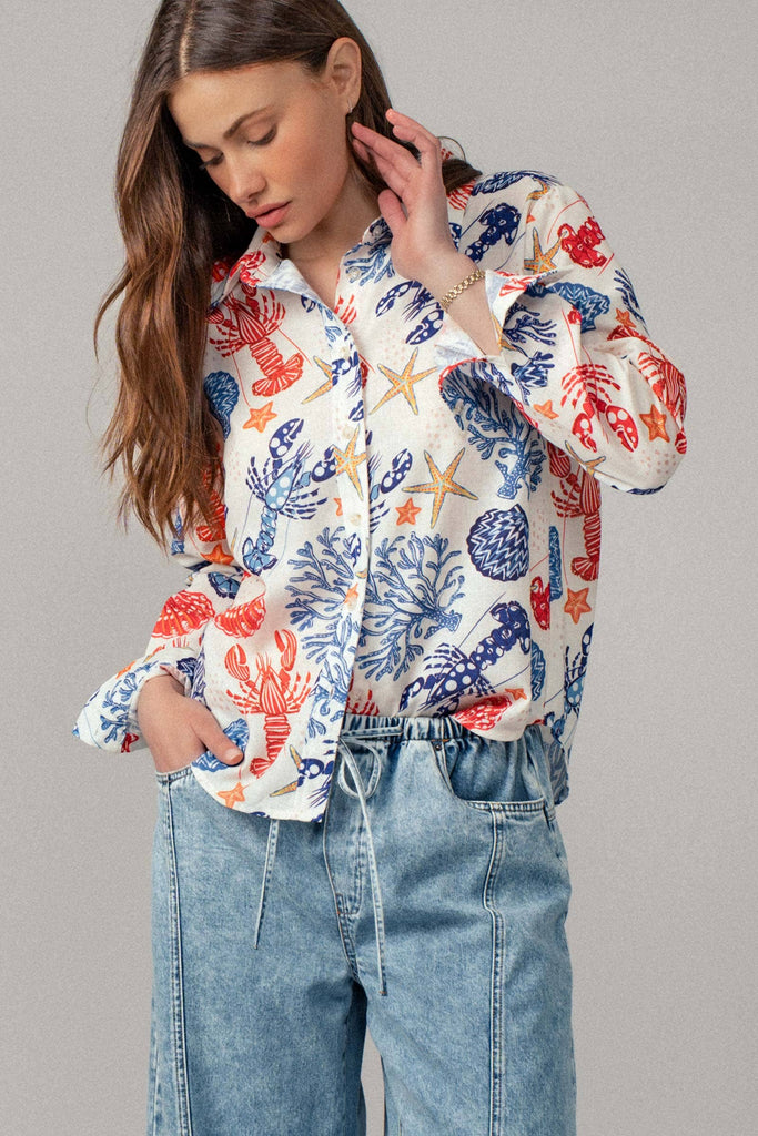 Beach Life Relaxed Button up