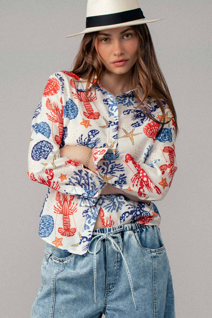 Beach Life Relaxed Button up