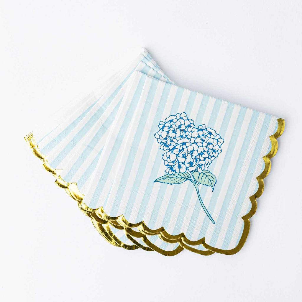 Hydrangea Paper Cocktail Napkin Set