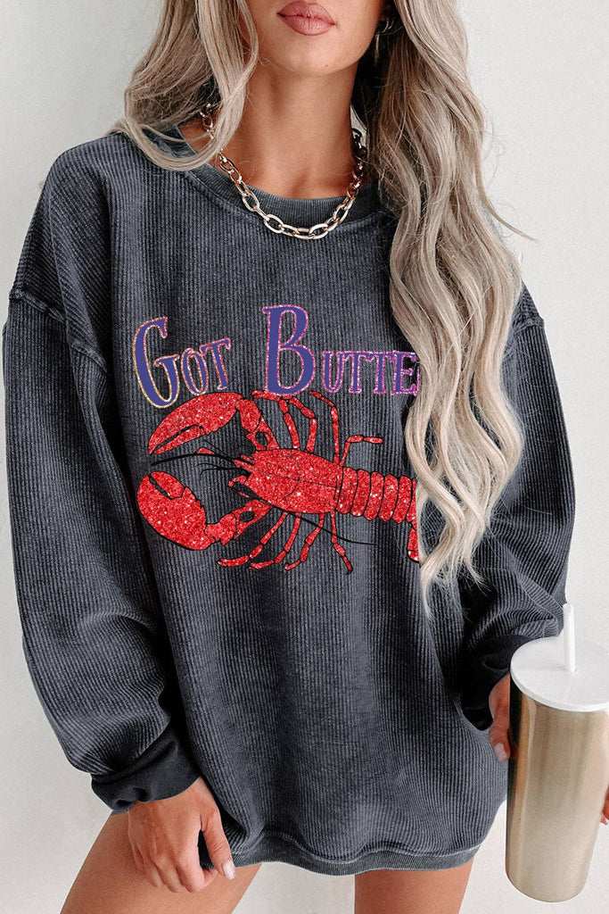 Got Butter Corduroy Crewneck