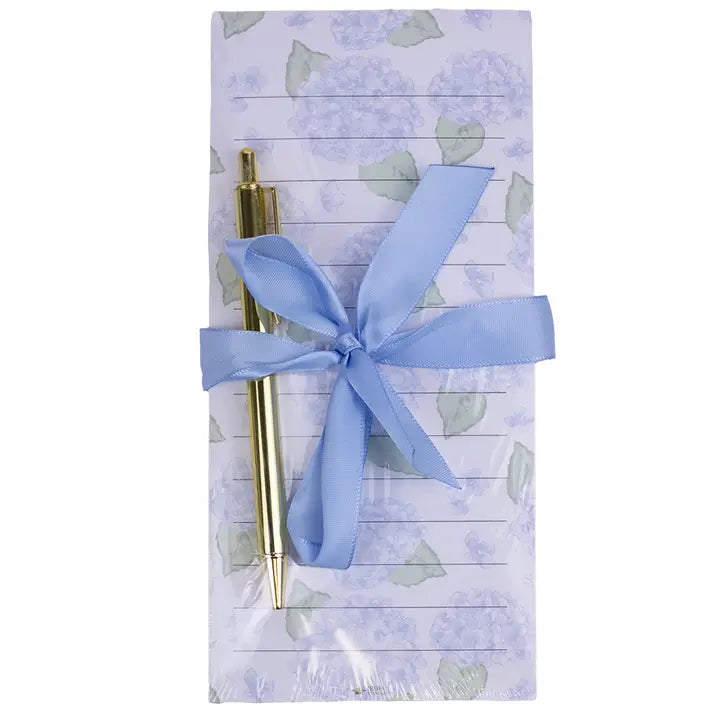 Hydrangea Notepad and Pen