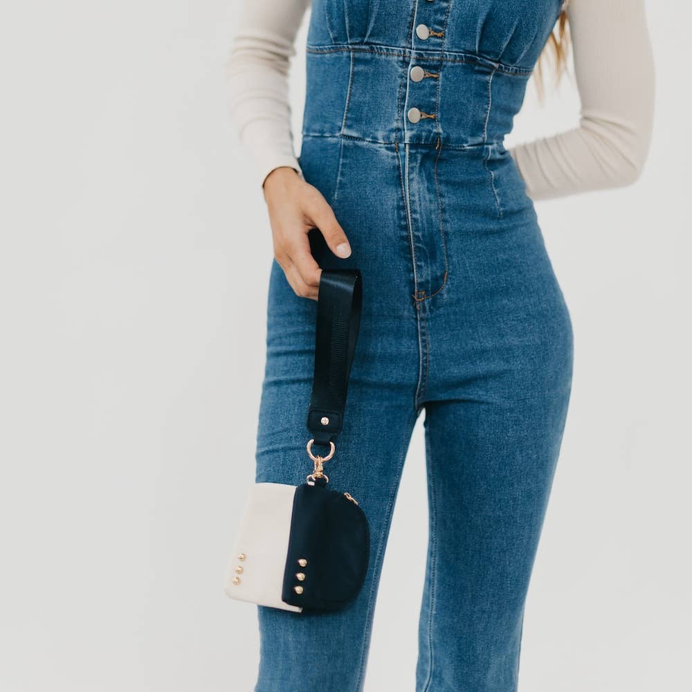Dolly Dual Pouch Wristlet : Teal/Blue