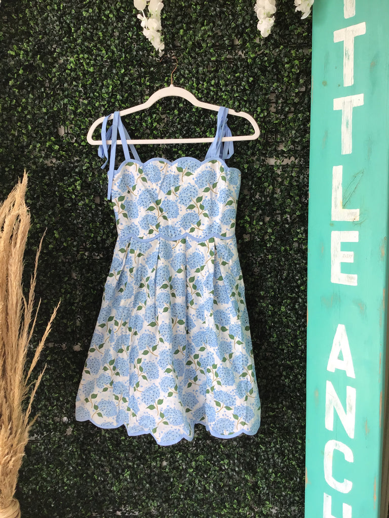Hydrangea Scalloped dress