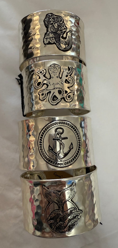 Hammered Silver Cuffs