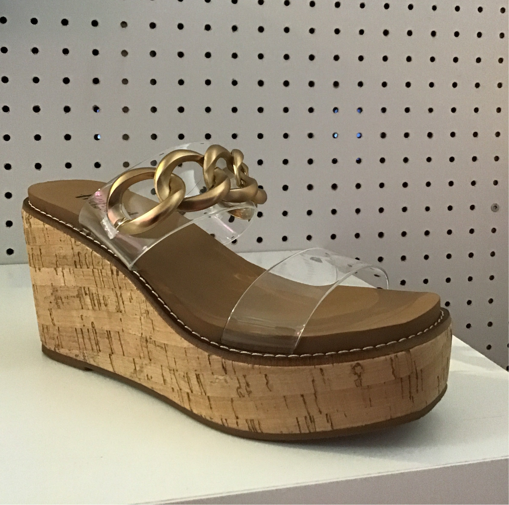 Corky’s clear chain wedge
