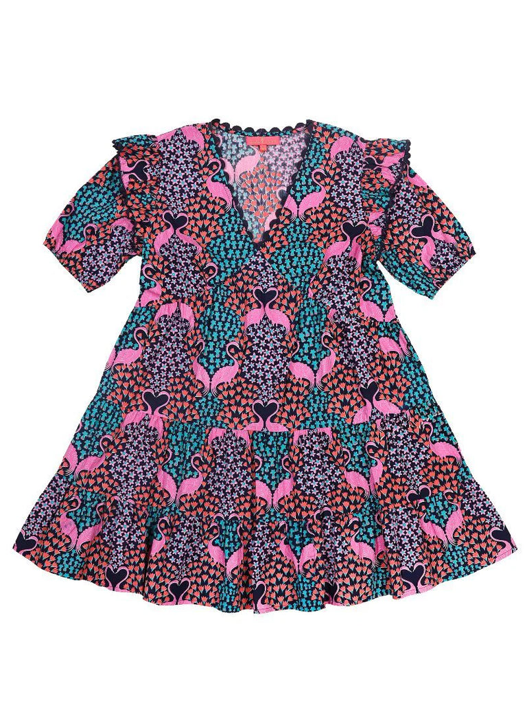 Flamingo Print Dress