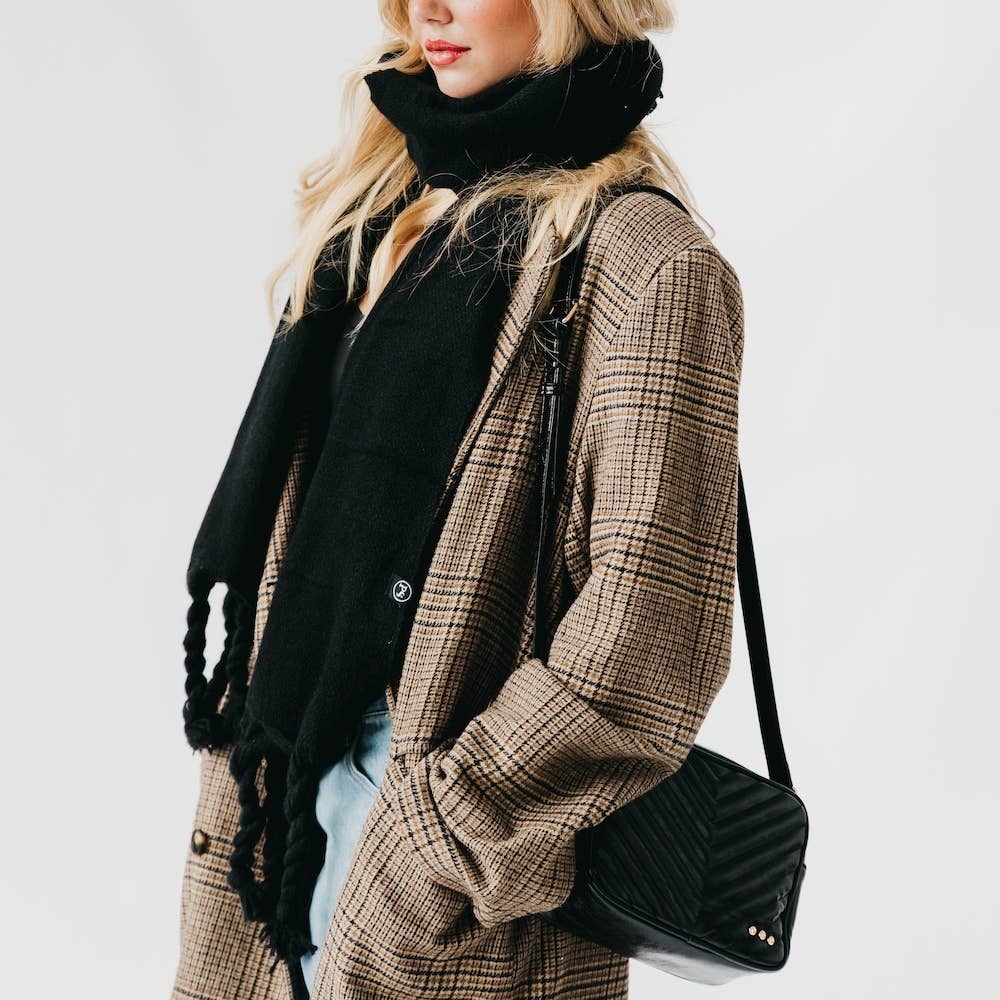 Coco Quilted Camera Crossbody Bag: Mocha