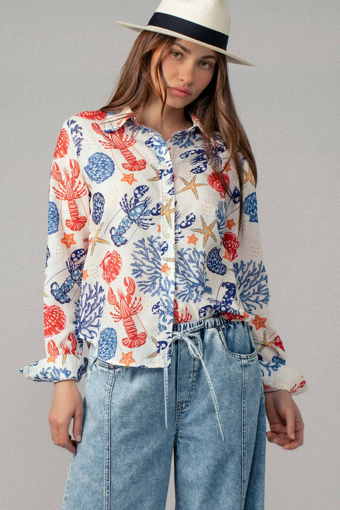Beach Life Relaxed Button up